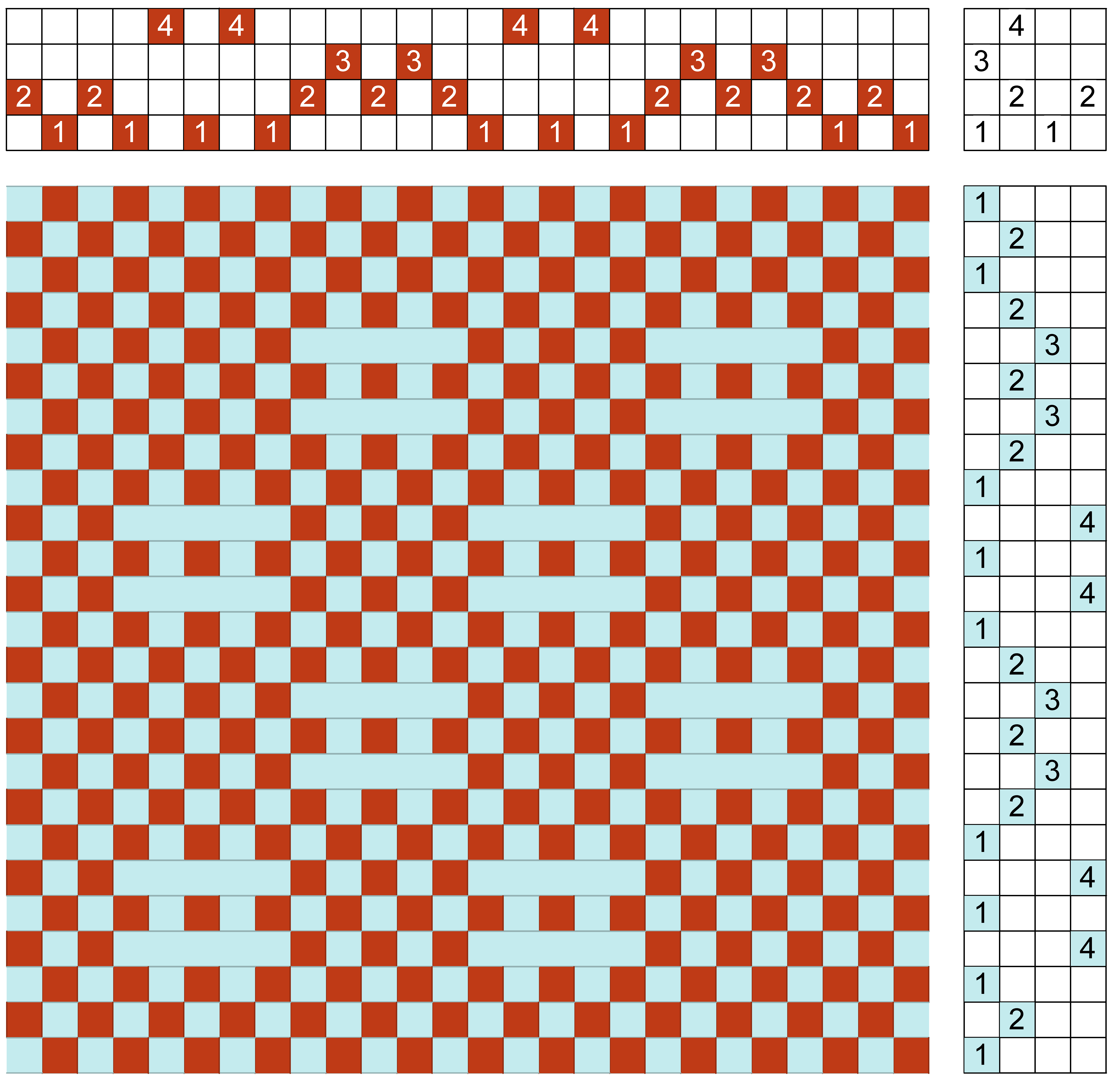 Huck Weft Drawdown