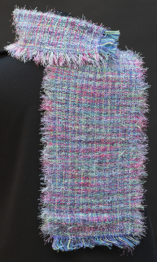 Triple Thin Yarn Loom Knitted Scarf